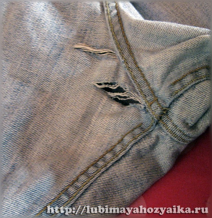 Штуковка джинс - незаметная заплатка (3)